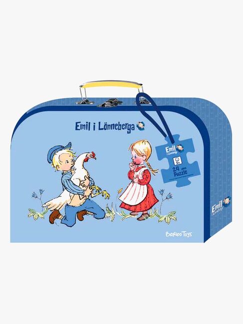Barbo Toys Emil Fra Lønneberg Kuffert med 1 Puslespil 24 Brikker