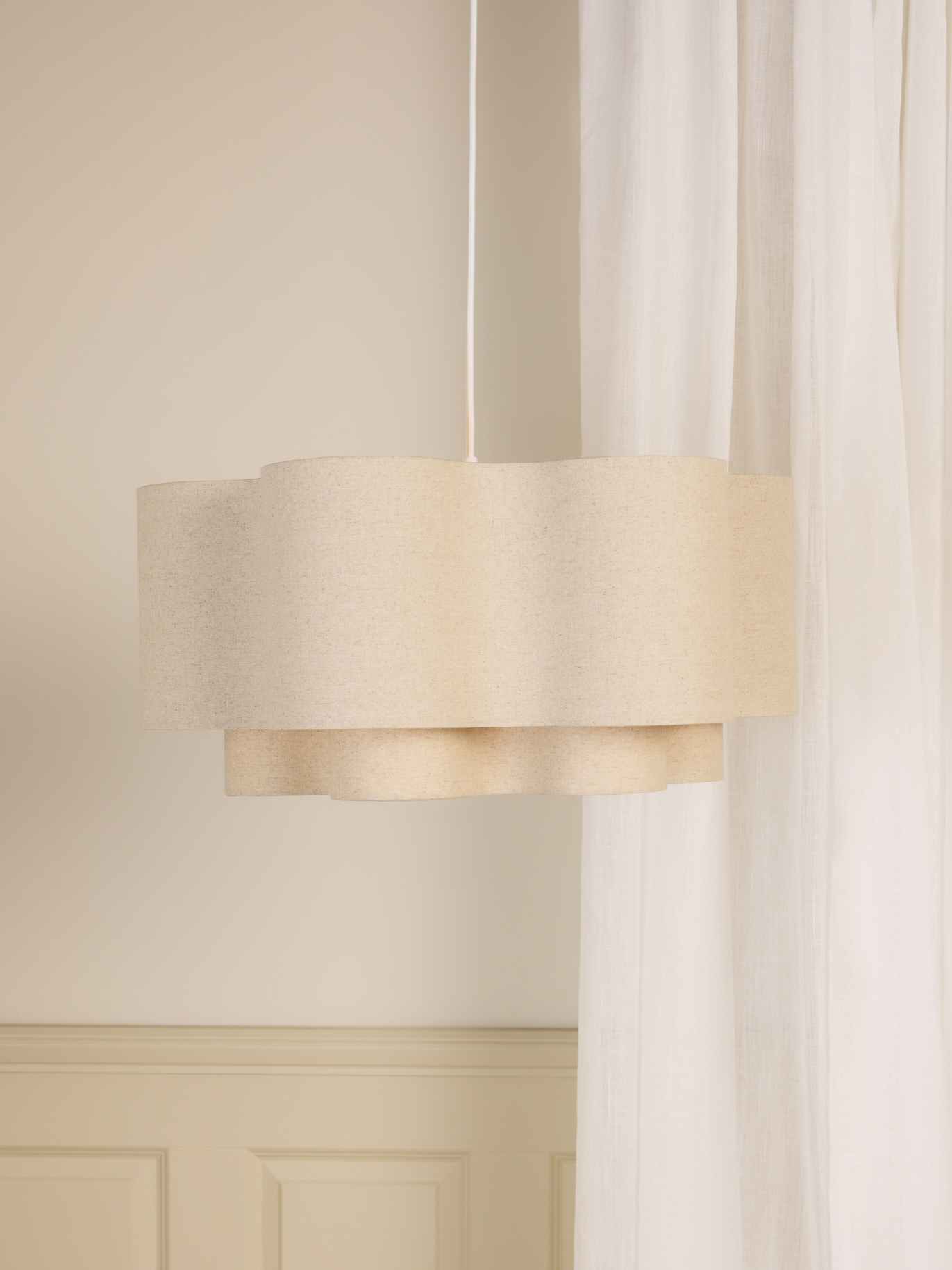 Alice & Fox Bloom Lampeskærm, Beige Linen, Børnelampe