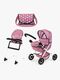 Bayer Design Cosy Sæt Dukkevogn, Pink