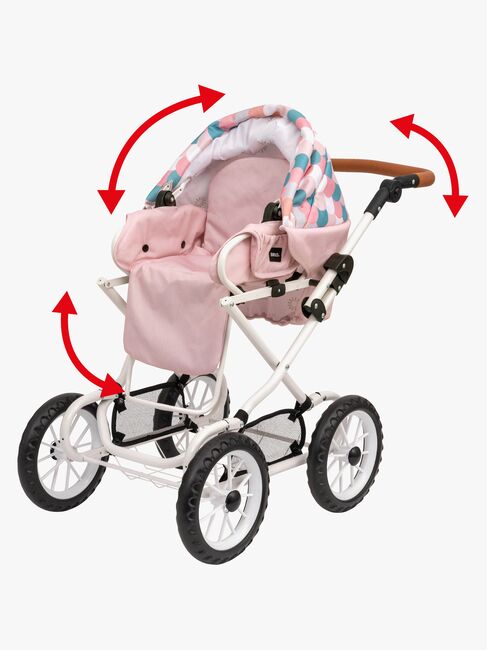 BRIO 24891375 Dukkevogn Kombi, Lyserød