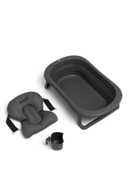 Beemoo CARE Assist Badekar inkl. Badestøtte & Skyllekande, Deep Grey