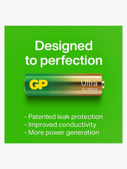 GP Ultra Alkaline G-TECH AAA/LR03 Batterier Svanemærket 4-Pak