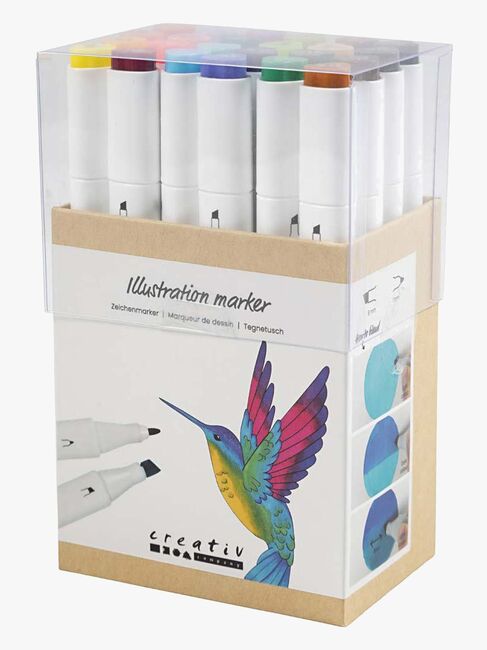 Creativ Company Alkoholbaserede Illustrationstuscher Farve 24st