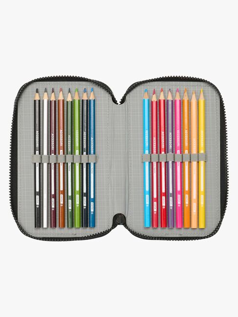 Ninja Turtles Tredelt Penalhus, Grå/Sort