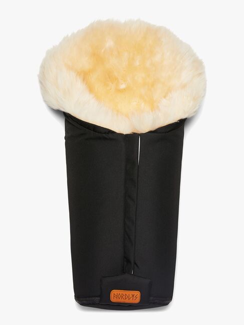 Nordlys Idun Mini Kørepose Lammeskind, Black/Natural