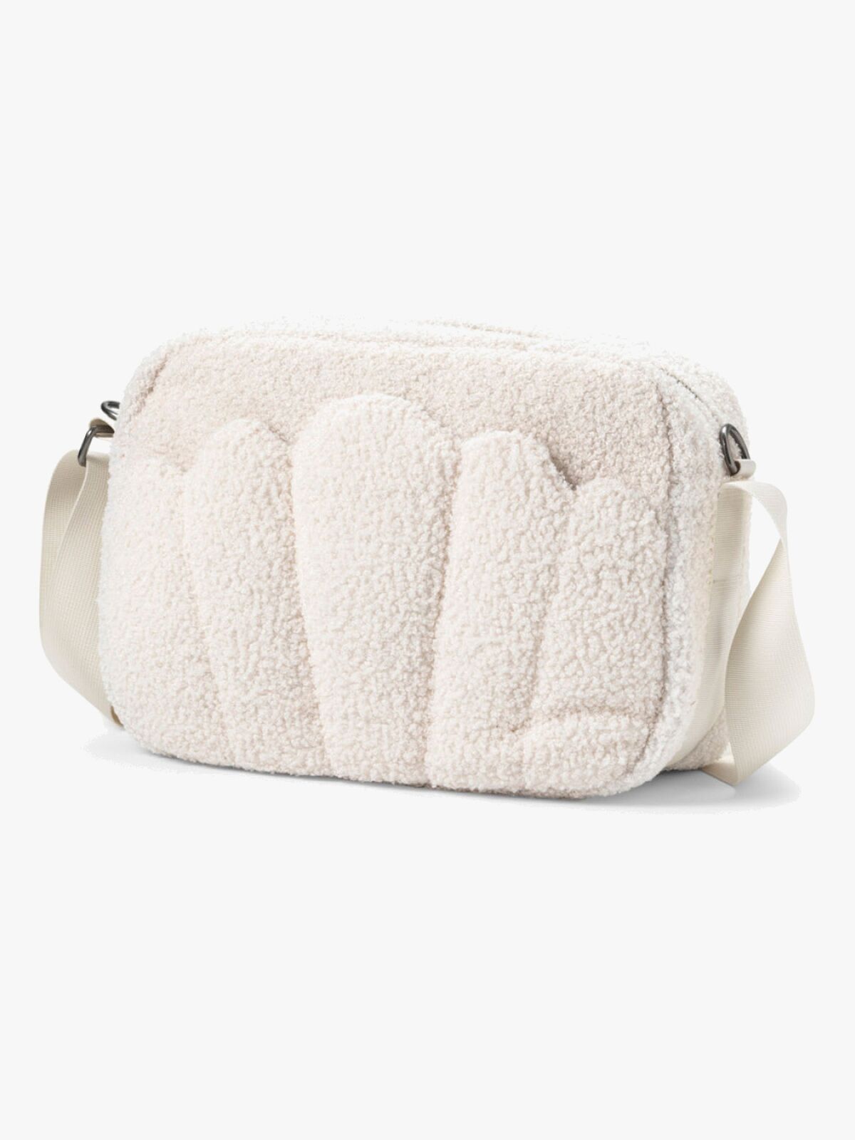 Elodie Cross Body Pusletaske, White Bouclé