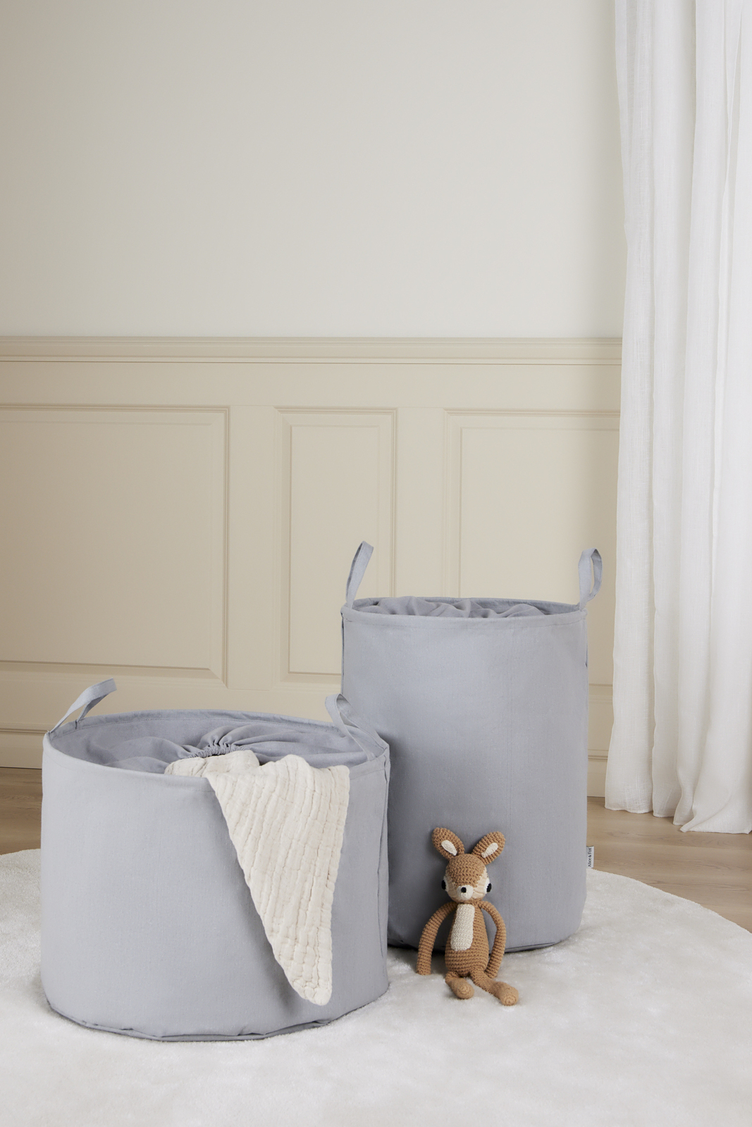 Alice & Fox DINA Opbevaringskurv 2-pak, Grå