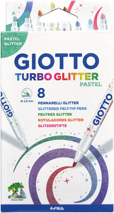 Giotto Turbo Glitter Pastel Tus 8-pak