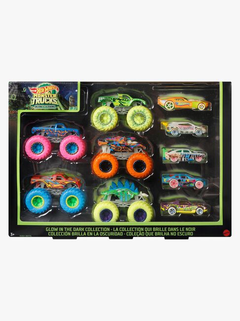 HotWheels Monster Trucks Selvlysende Multipack