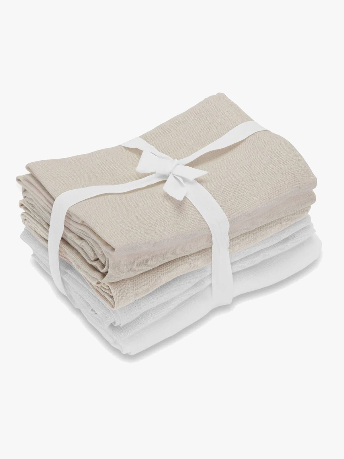 Vanilla Copenhagen Tæppe/ Stofble i Musselin 4-pak, Oyster Grey