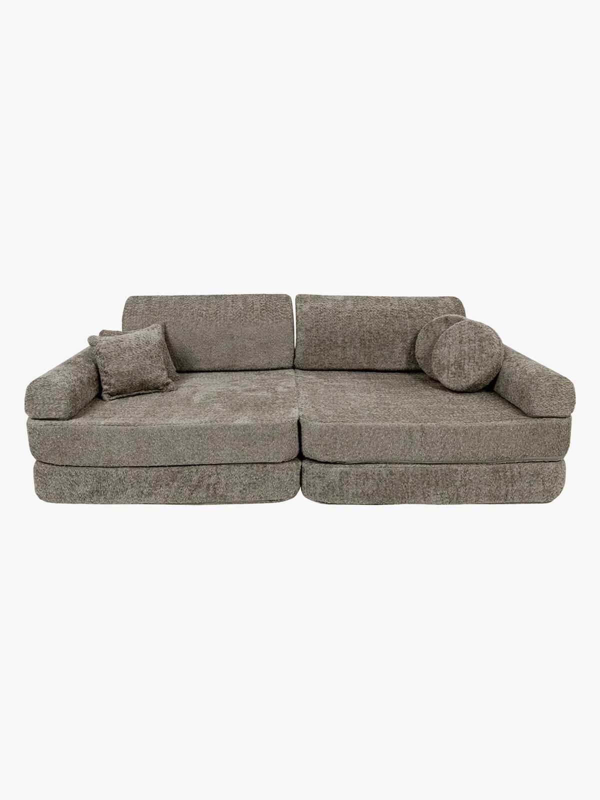 Meowbaby Play Premium Boucle  Bygbar Sofa, Tan Beige