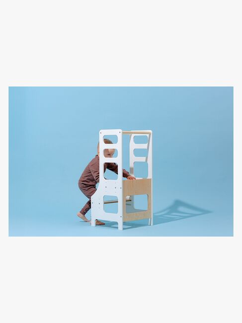 Duck Woodworks Justerbart Læringstårn, Hvid