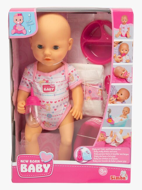 New Born Baby Dukke Spise-Tisse 38 cm