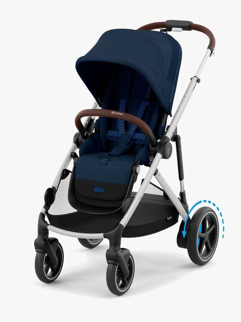 Cybex e-GAZELLE S Klapvogn, Ocean Blue/Silver