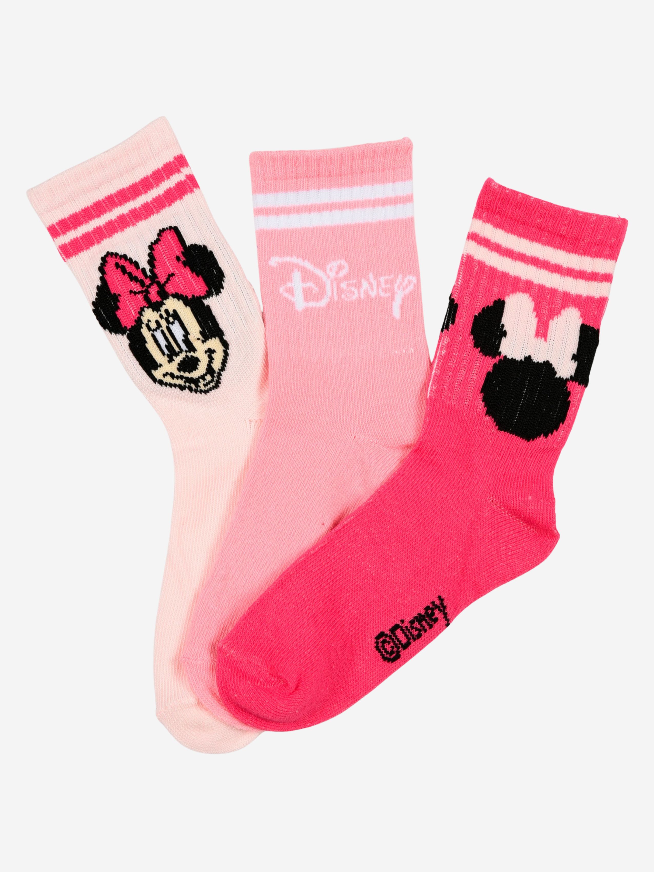 Disney Minnie Mouse Strømper 3-pak, Multifarvet, 23-26