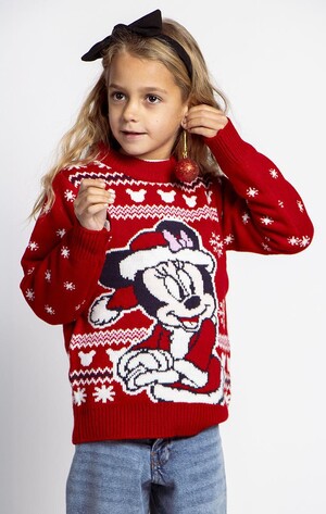 Disney Minnie Mouse Julesweater, Rød