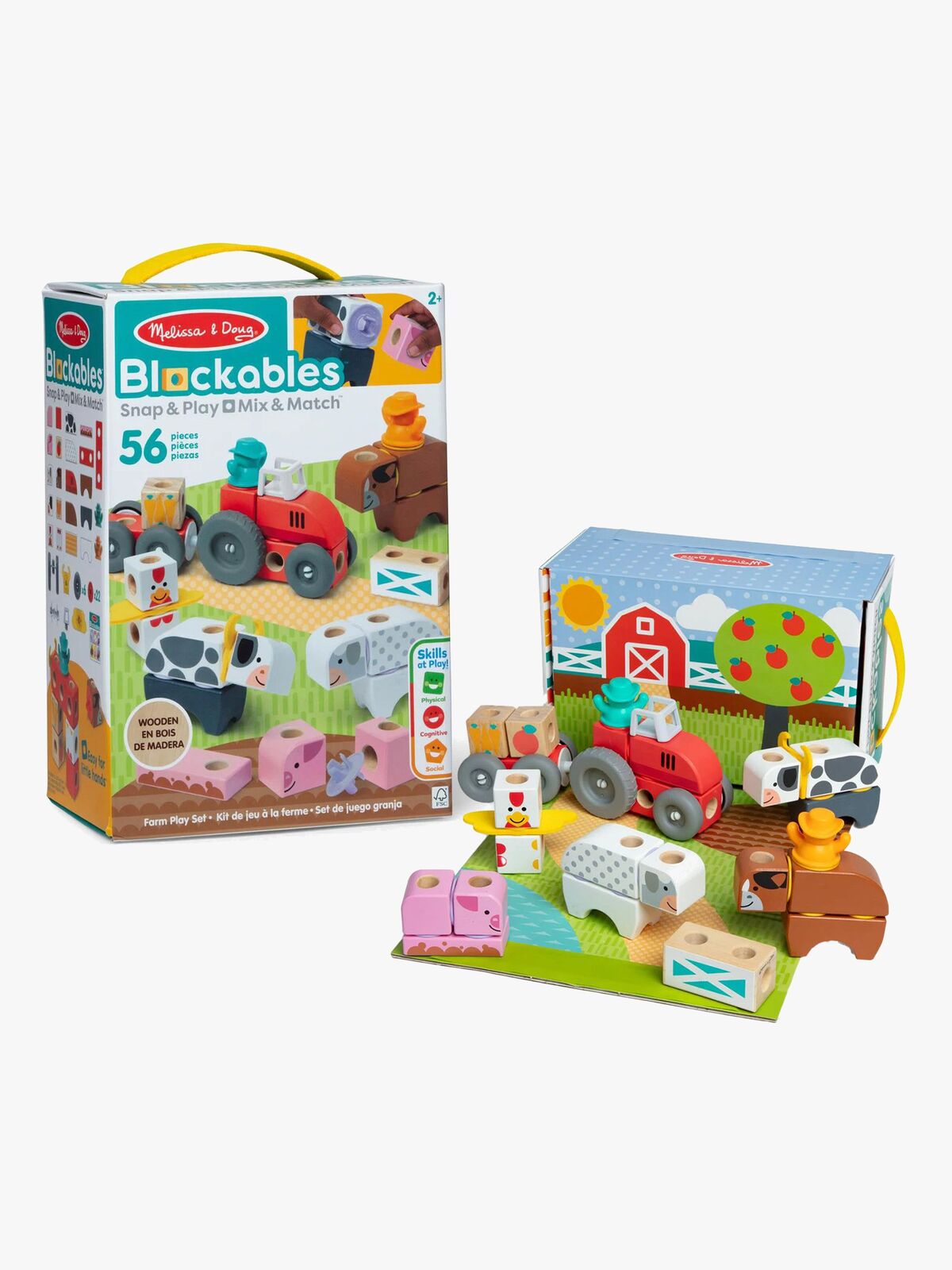 Melissa & Doug Blockables Byggesæt Bondegård 56 Dele