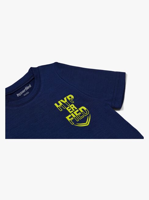 Hyperfied Neo Logo T-Shirt, Medieval Blue