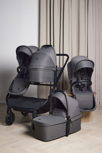 Beemoo Pro Twin 2 Tvillingevogn, Mocha Grey