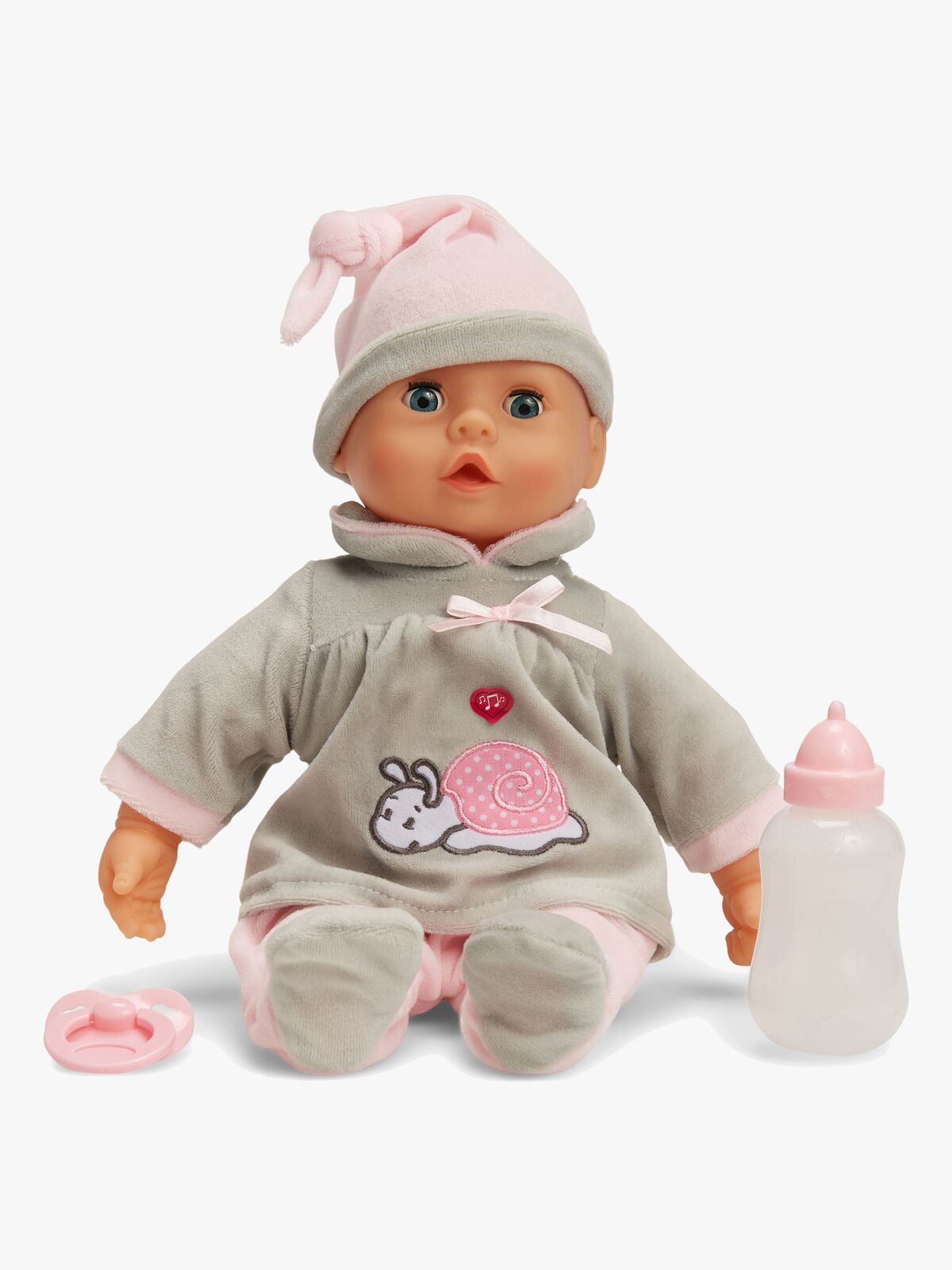 Bayer Design Dukke First Words Baby 38 cm, Grå