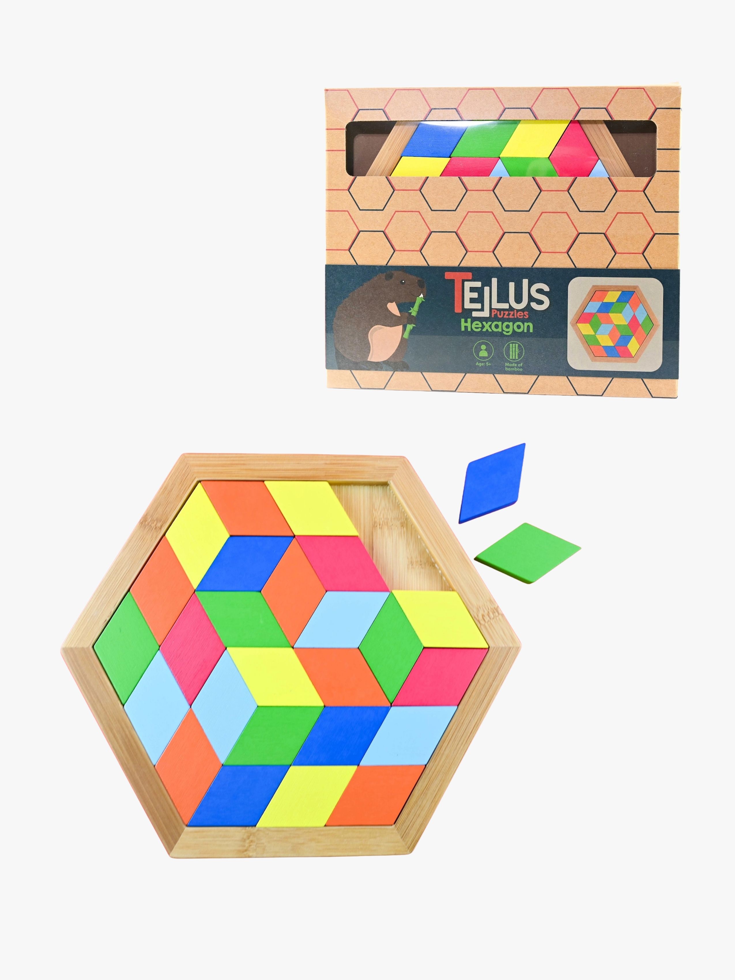 Robetoy Tellus Træpuslespil Hexagon