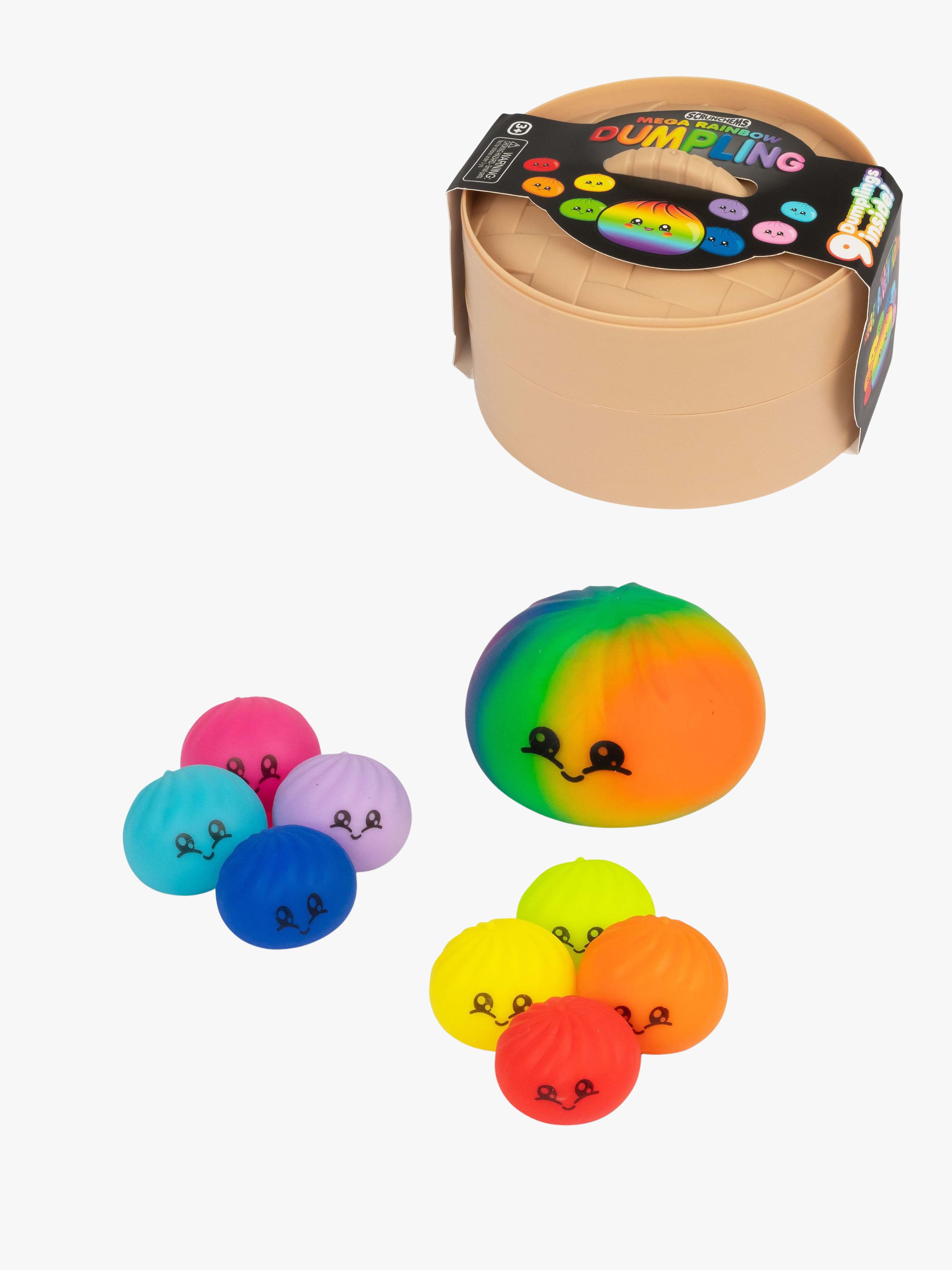 Scrunchems Fidget-Sæt Mega Rainbow Dumpling, 9-Pak