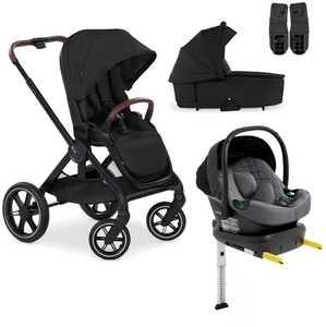 Hauck Walk N Care Duovogn inkl. Beemoo Route Autostol Baby & Base, Black/Mineral Grey