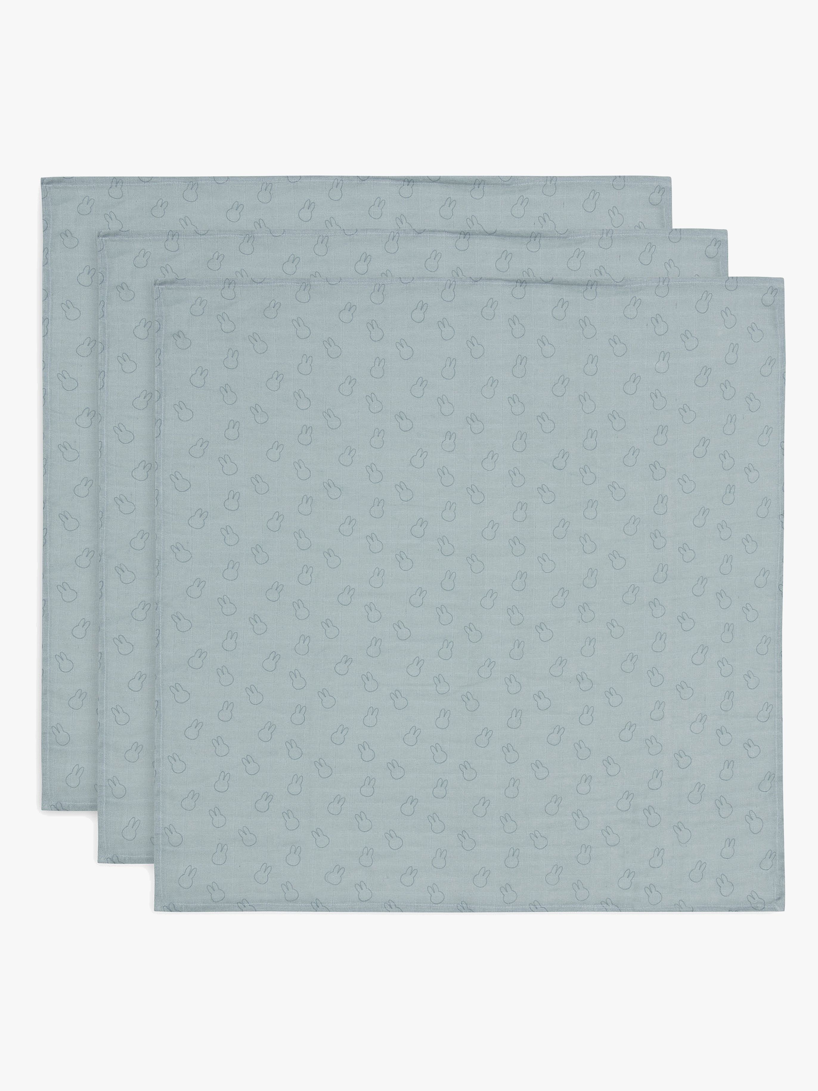 Jollein Tæpper/ Stofbleer i Musselin Miffy 3-pak, Sea Green