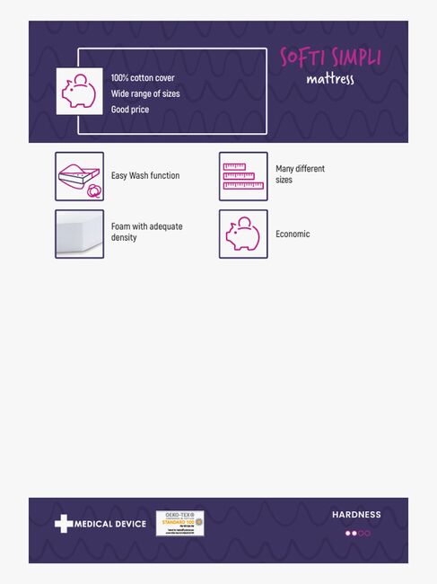 BabyMatex Softi Simpli Børnemadras i skum
