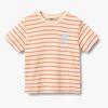 Wheat Jay T-shirt, Orange Stripe