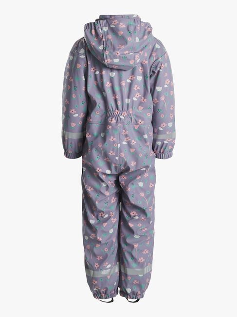 Petite Chérie Atelier Ally Foret Regndragt, Flowers Lavender Gray