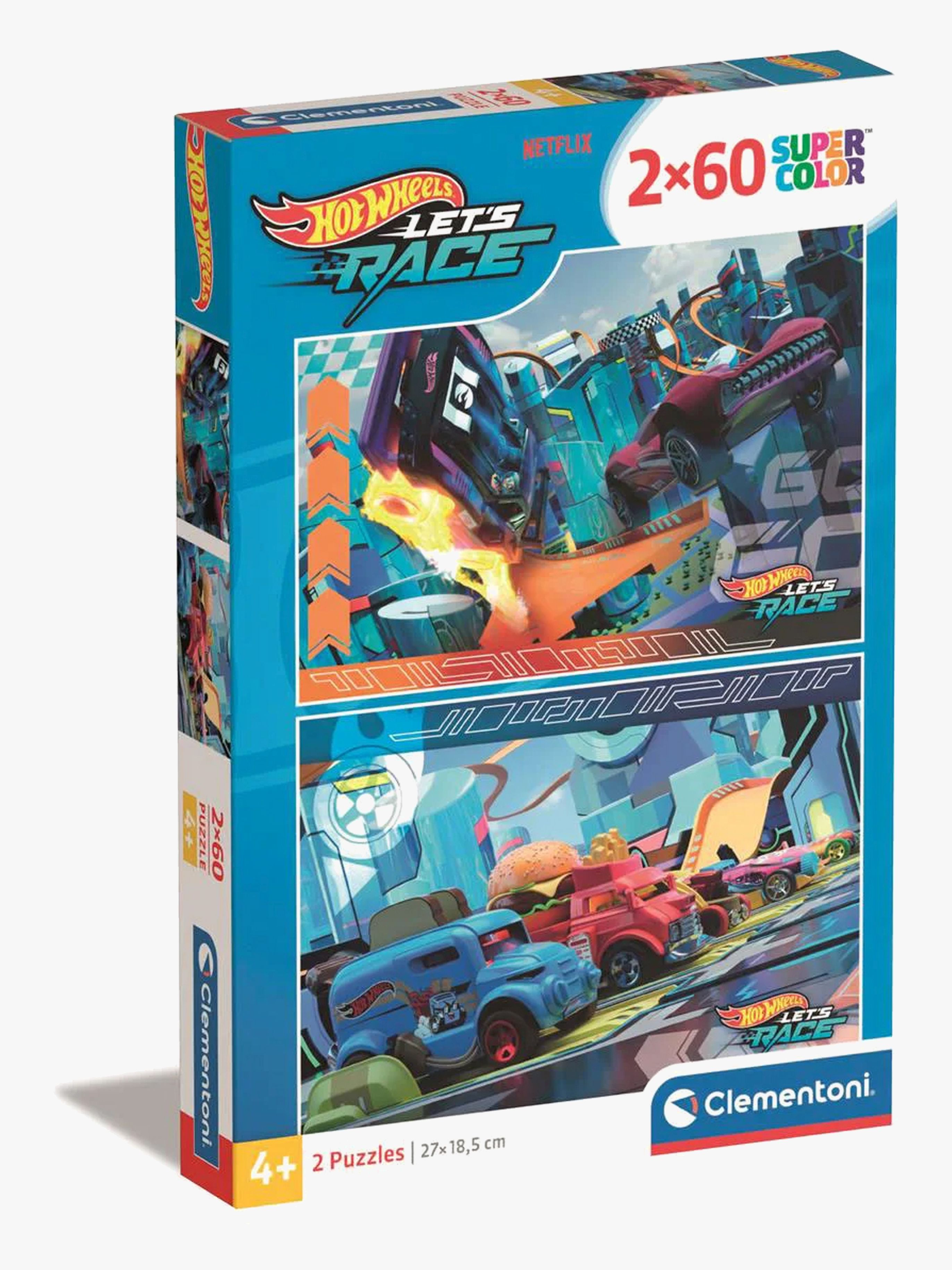 Clementoni Hot Wheels Puslespil 2-i-1
