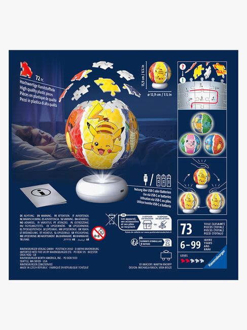 Ravensburger Pokémon 3D-puslespil Natlampe 72 Brikker