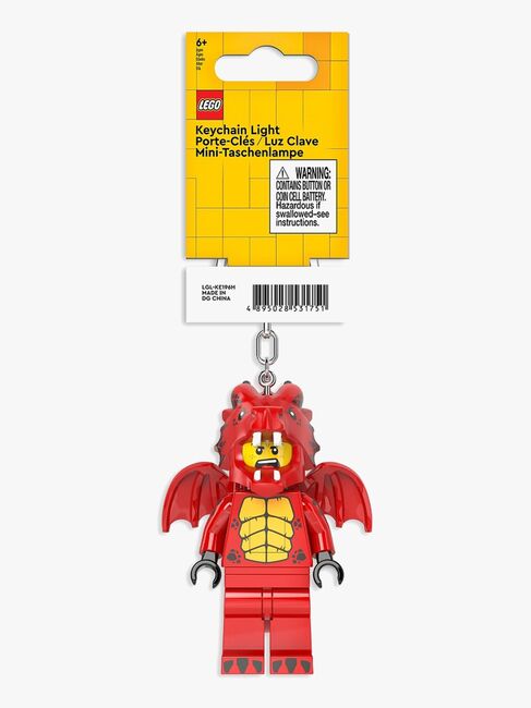 LEGO® Minifigure™ Dragedragt Dreng Nøglering med LED-lys