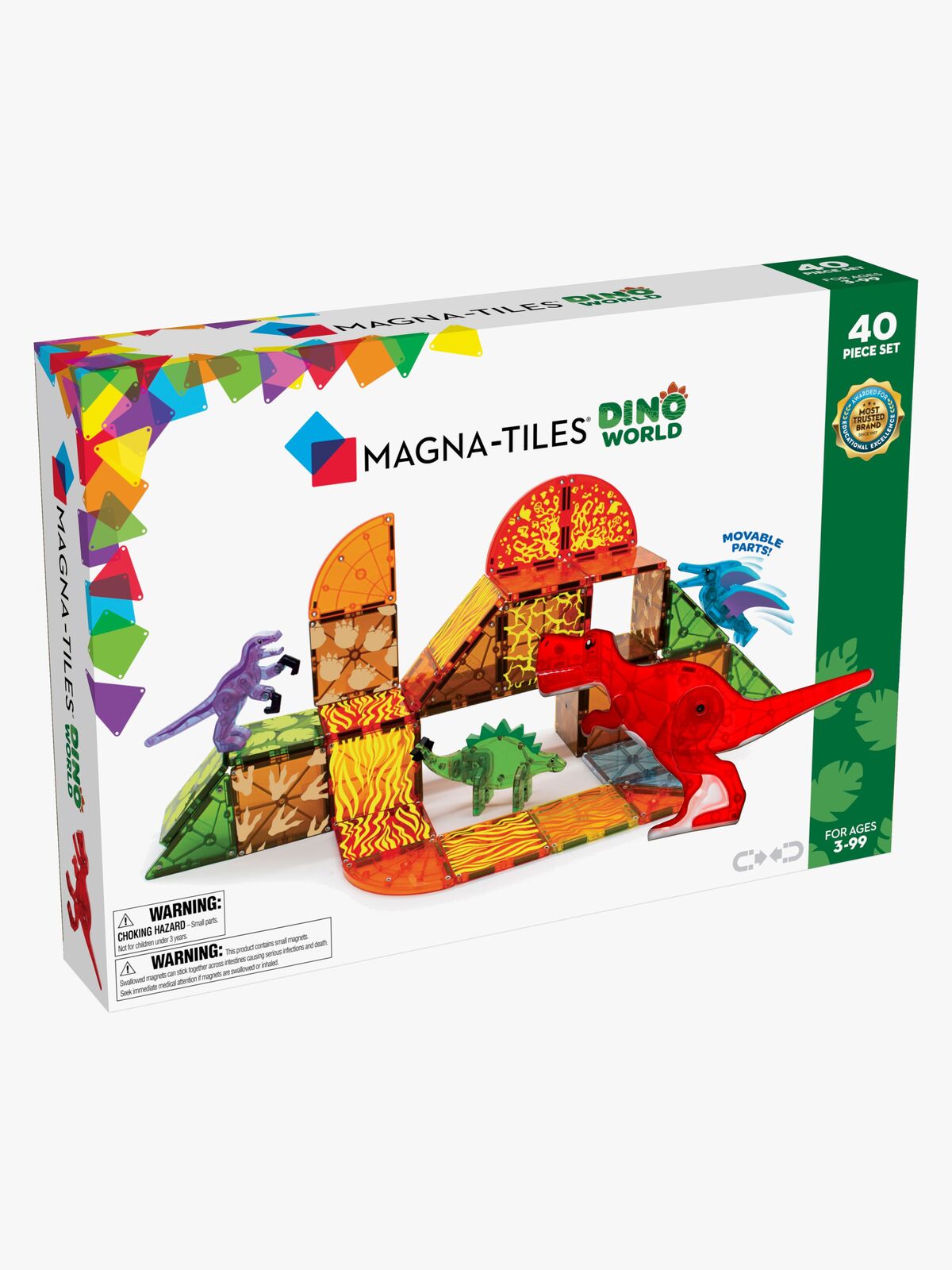 MAGNA-TILES Dino World Byggesæt 40 Dele