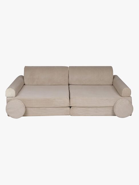 Meowbaby Play Slimcord  Bygbar Sofa, Ecru