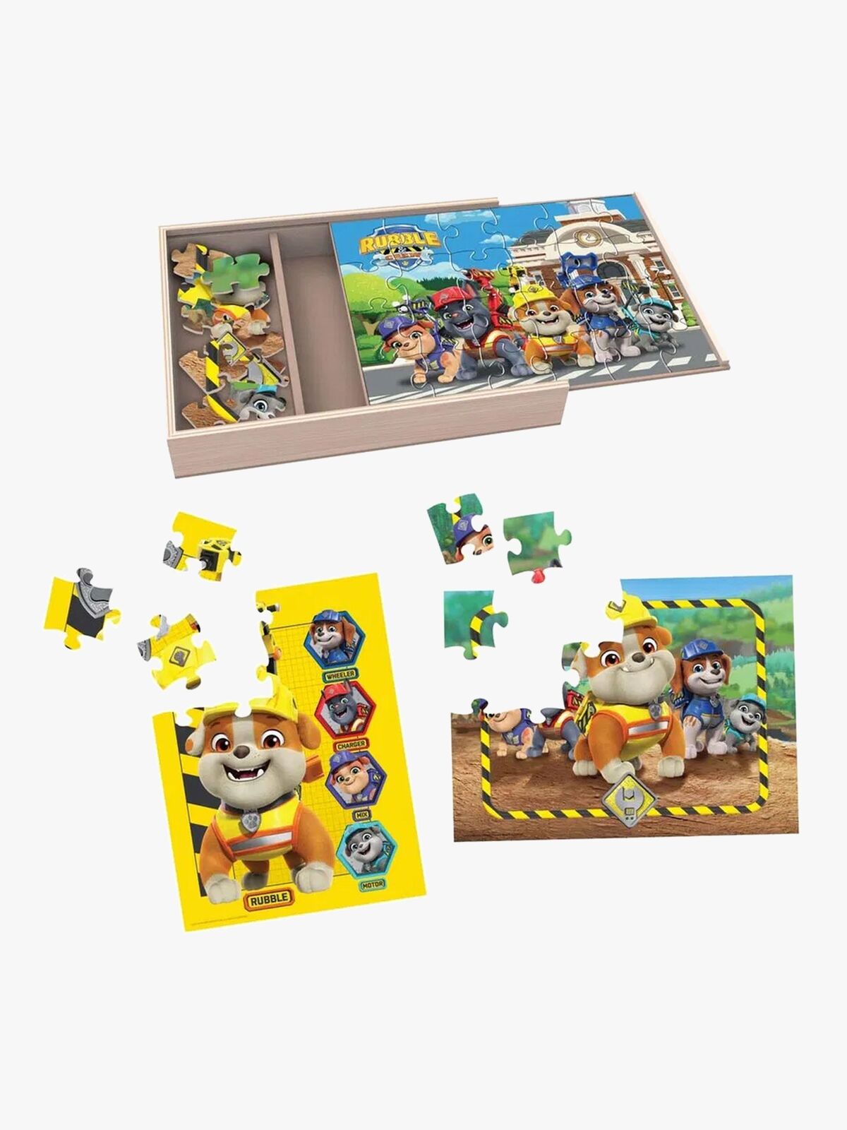 Spin Master Rubble & Crew Træpuslespil 3-i-1