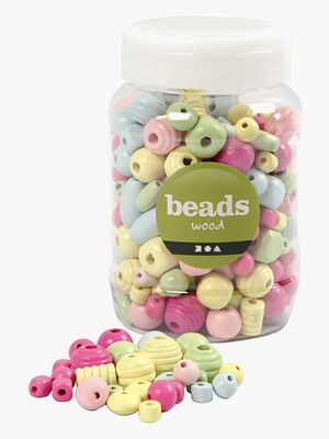 Creativ Company Træperler 400 Ml, Flerfarvede