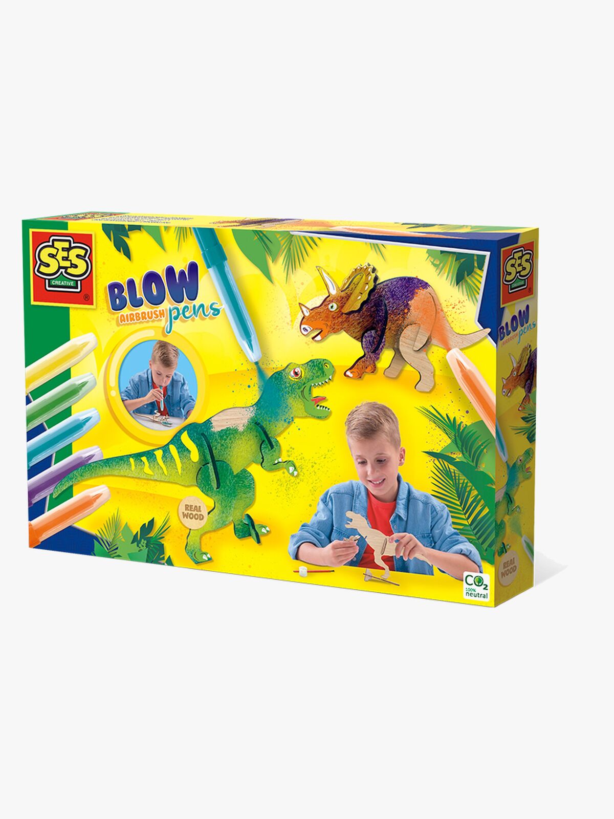 SES Creative Airbrush-pustetusser Dinosaurer