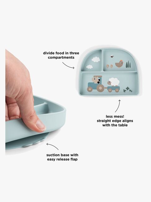 Done By Deer Tiny Farm Opdelt Tallerken, Blue