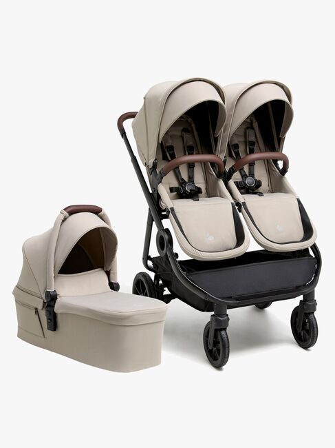 Beemoo Pro Twin 2 Søskendevogn inkl. Liggedel, Latte Beige