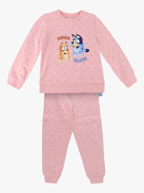 Bluey-sæt med sweater og bukser, pink