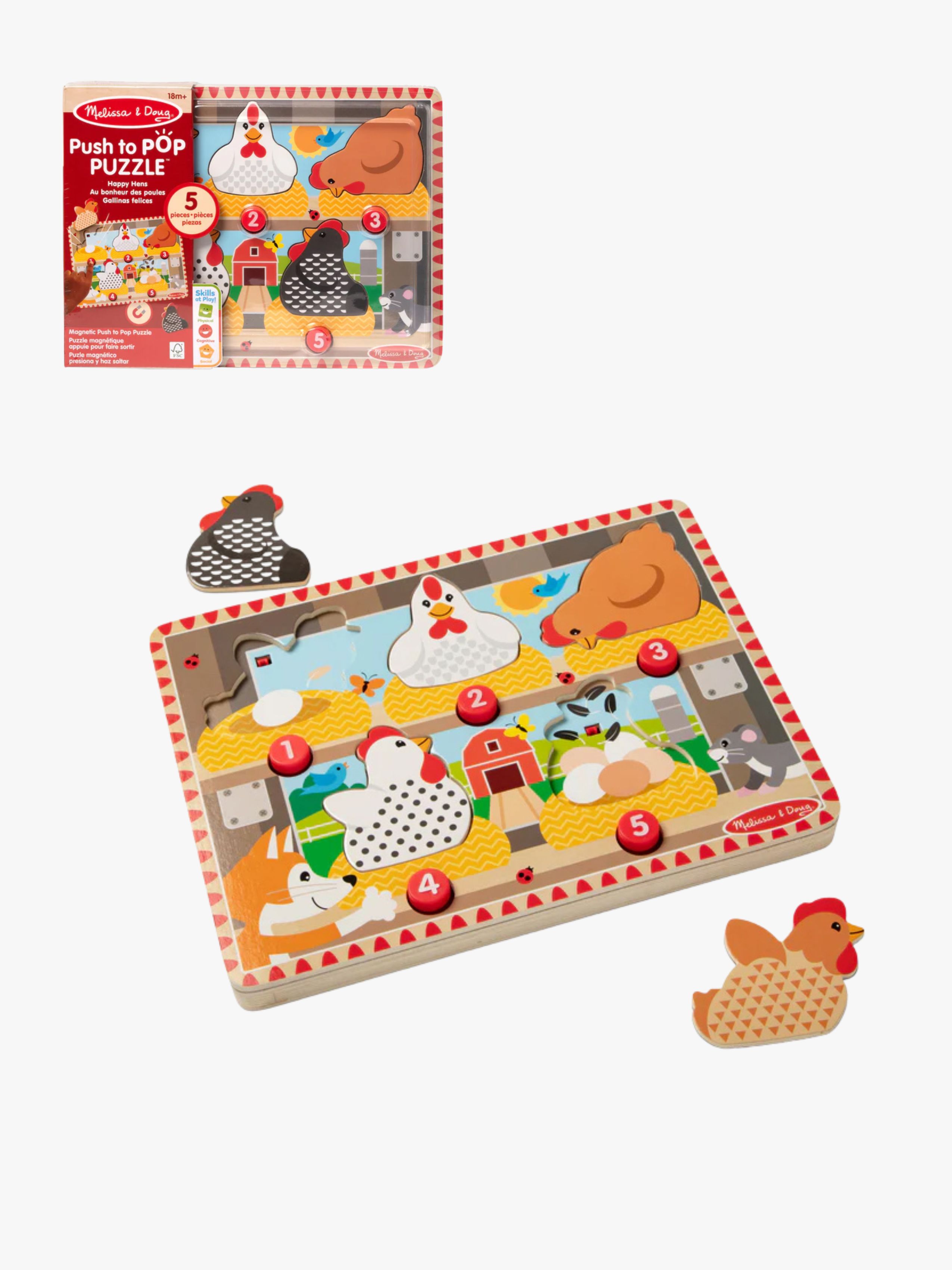 Melissa &  Doug Magnetpuslespil I Træ Høns