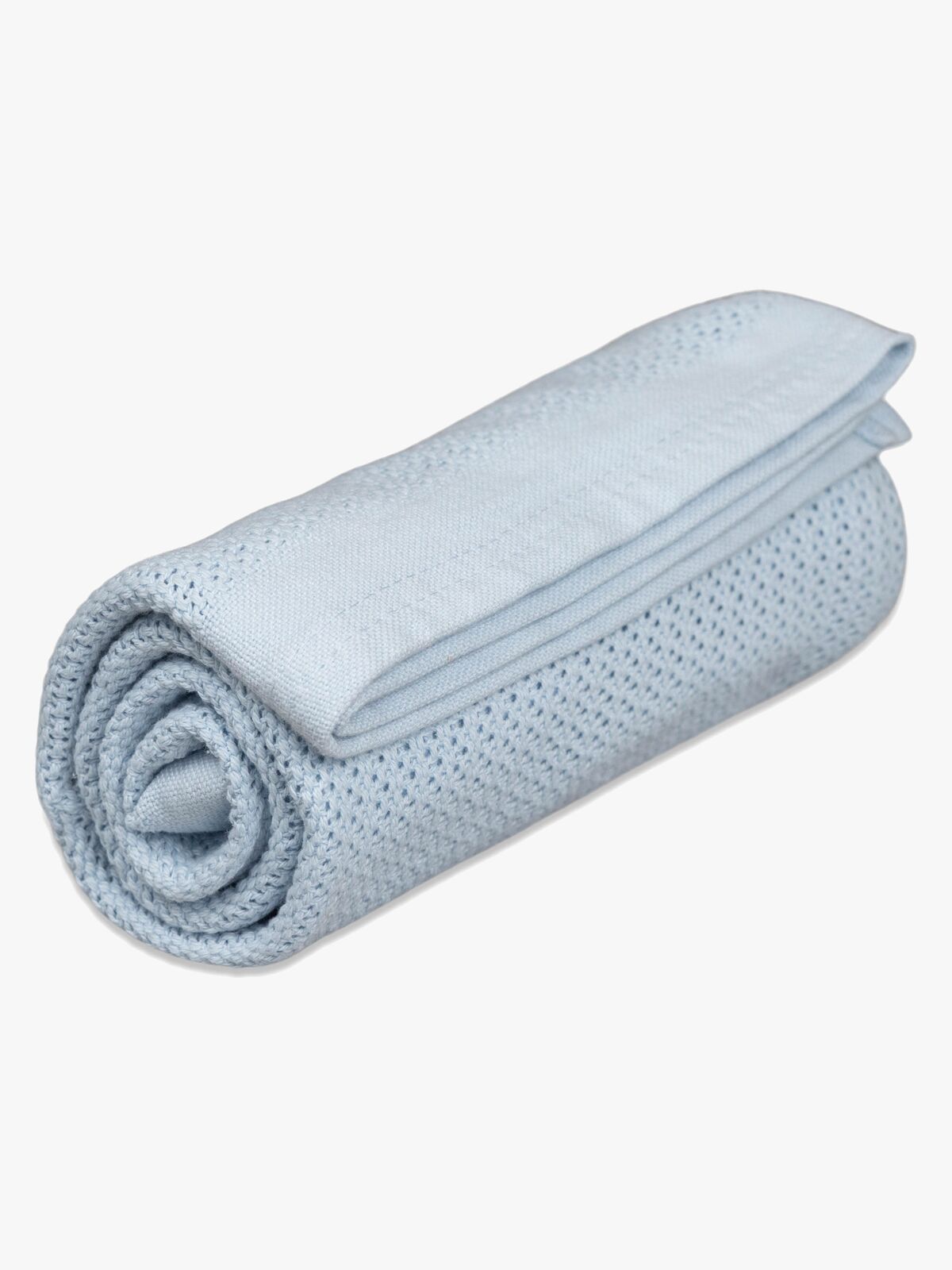 Vinter & Bloom Soft Grid Hæklet Babytæppe, True Blue