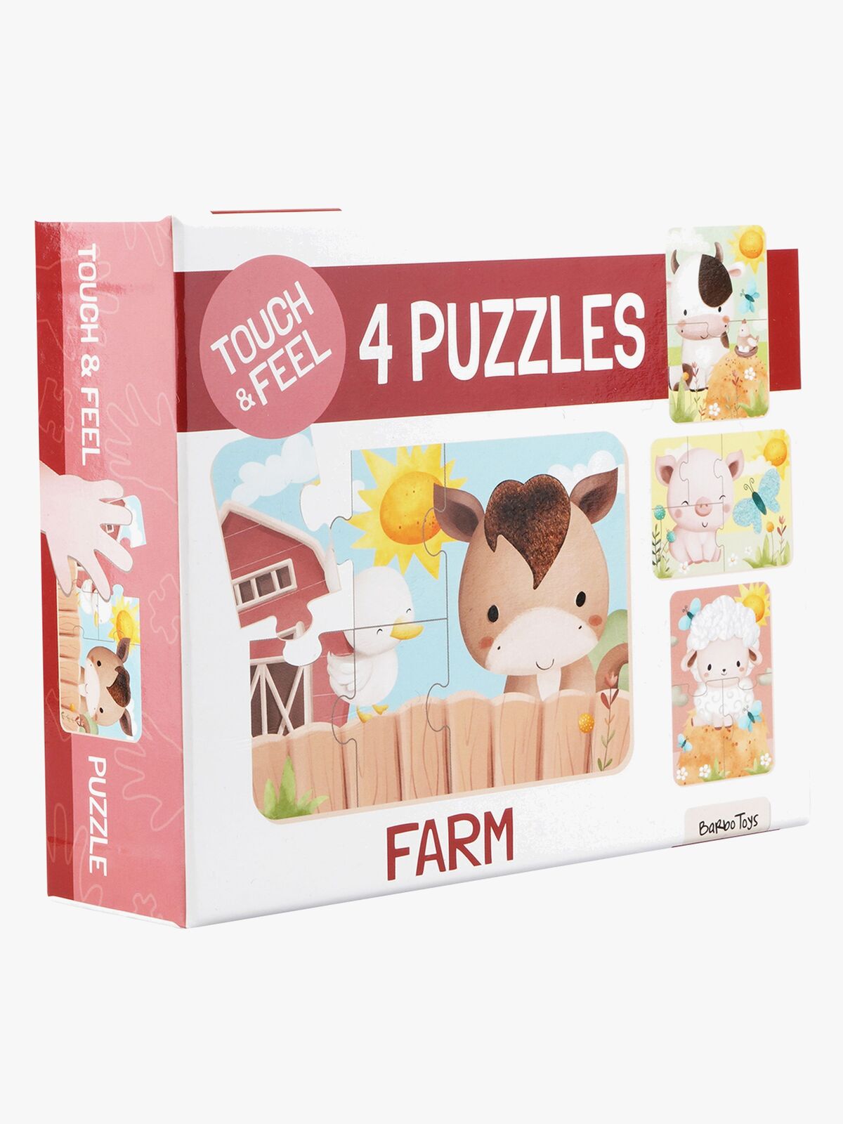 Barbo Toys  Rør og føl Puslespil Bondegårdsvenner 4-i-1