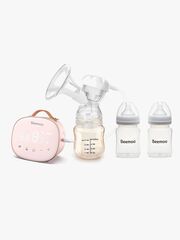  Beemoo CARE Single Elektrisk Brystpumpe inkl. Modermælksflaske 180 ml 2-pak