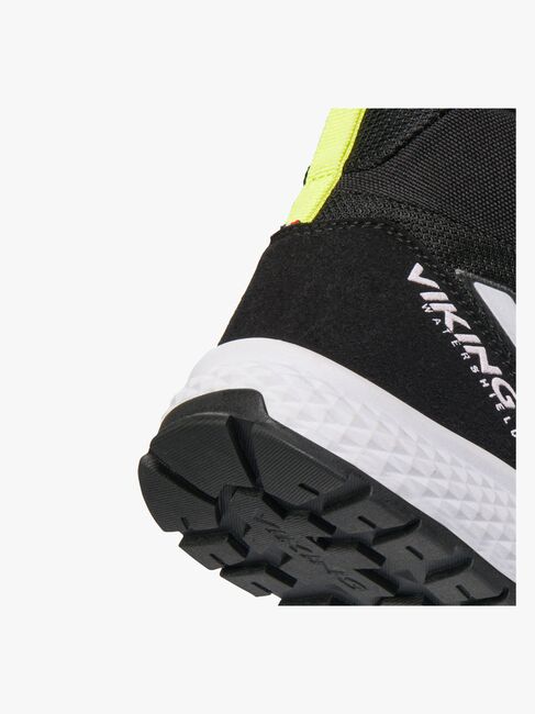 Viking Century Mid 1V SL WP Sneakers, Black/Lime