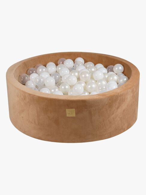 Meowbaby Rund Boldbassin Supersoft Velour 30x90, Karamel