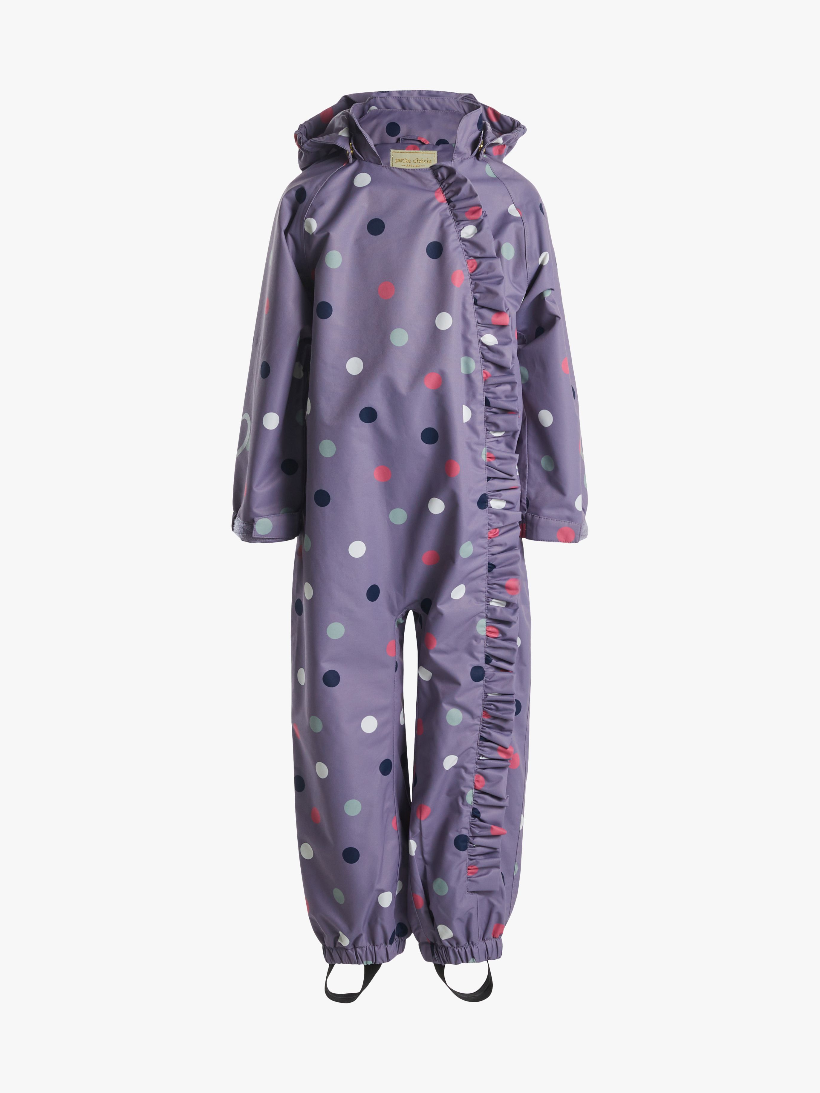 Petite Chérie Atelier Lily Skalflyverdragt, Dots Lavender Gray, 104