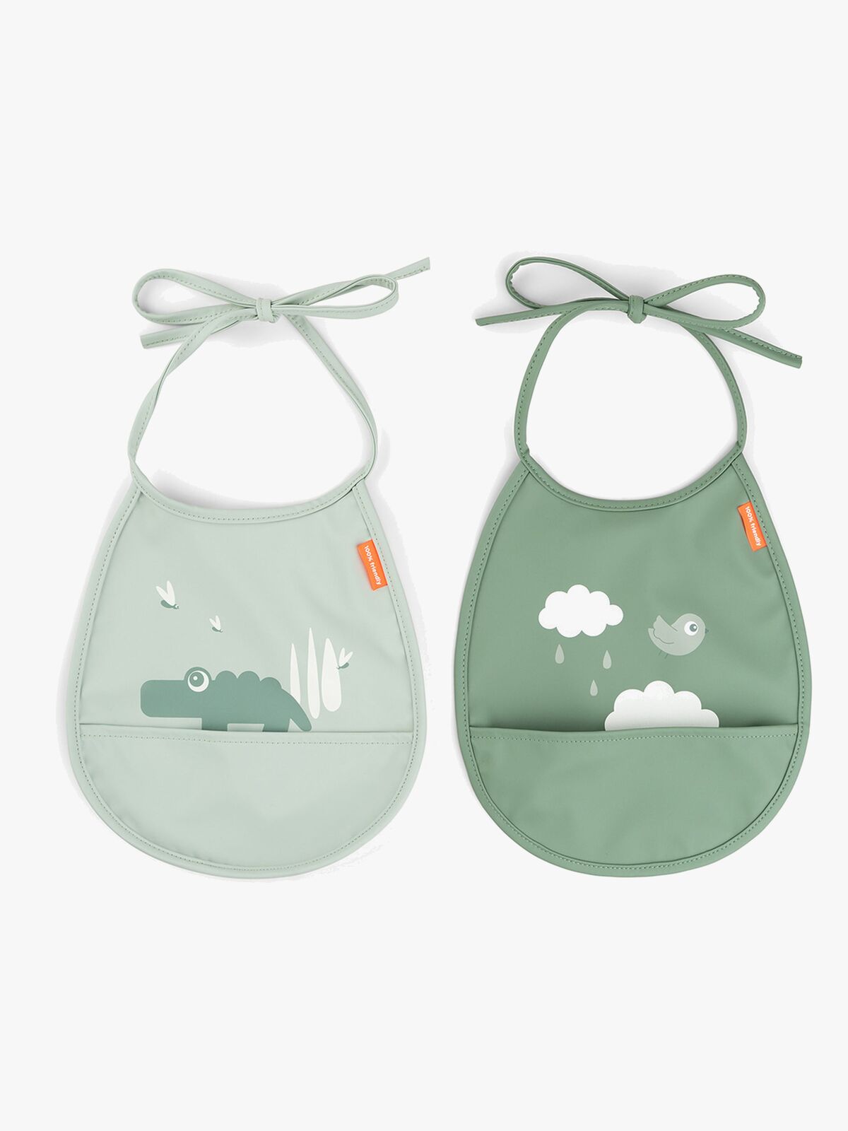 Done By Deer Croco Tiny Pocket Hagesmæk 2-Pak, Green